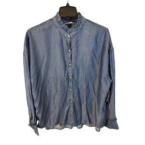 NWT Time & Tru Chambray Denim Shirt XXXL 3X